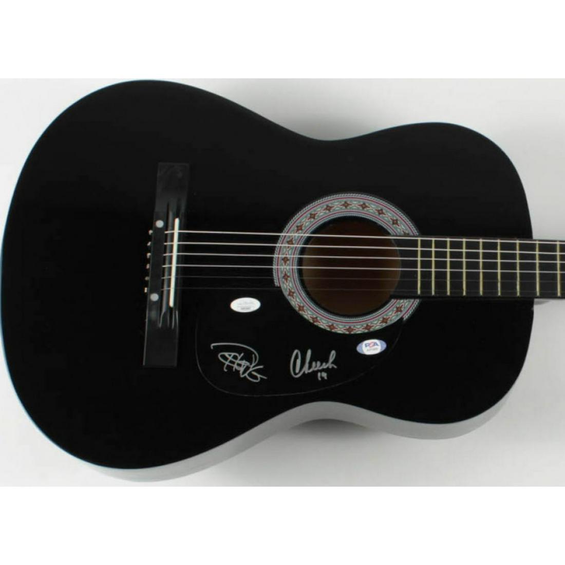 Cheech Marin & Tommy Chong Signed 39" Acoustic Guitar Inscribed "19" (PSA COA & JSA Hologram) (1 of 1)