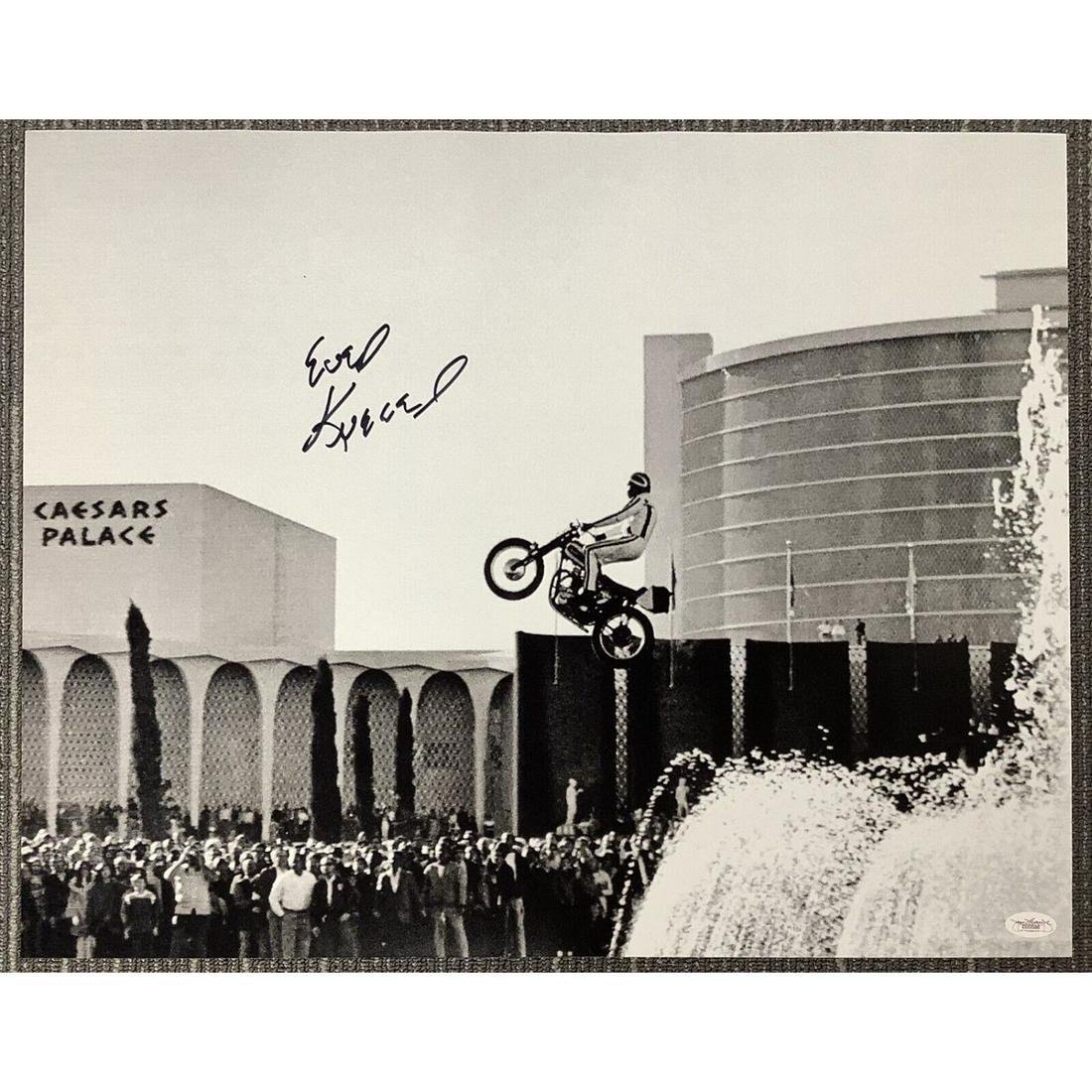 Evel Knievel Signed 16x20 Photo Caesars Palace Las Vegas Jump Stunt (JSA COA) (1 of 1)