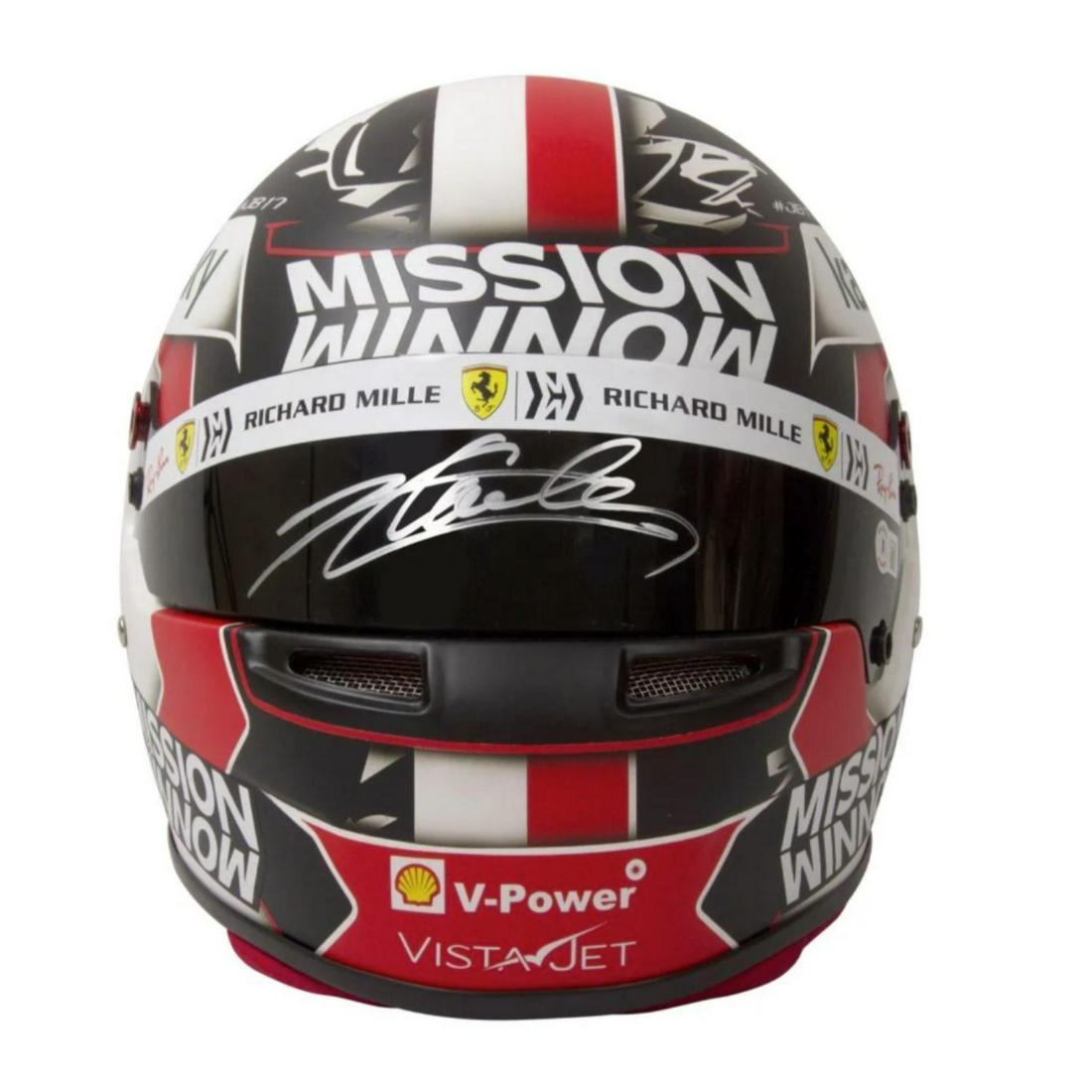 CHARLES LECLERC SIGNED HELMET VISOR 2022 DISPLAY AUTOGRAPHED 1:1 (BAS COA) (1 of 2)