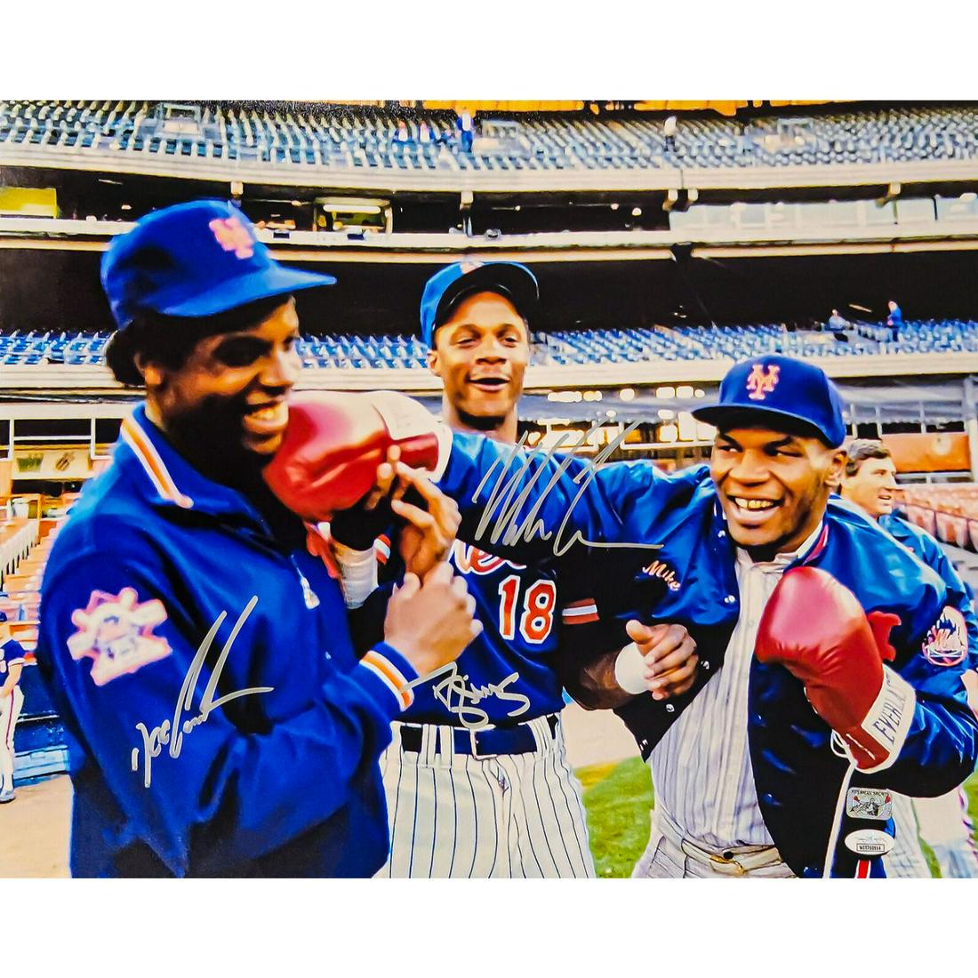 Mike Tyson,  Darryl Strawberry & Dwight "Doc" Gooden Signed 16x20 Photo (JSA COA) (1 of 1)