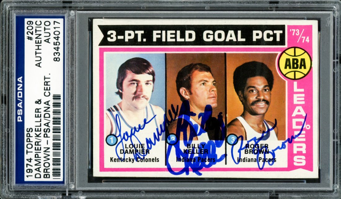 Roger Brown And Others Autographed 1974 Topps Card #209 Signed By All 3 PSA/DNA: Roger Brown And Others Autographed 1974 Topps Card #209 Signed By All 3 PSA/DNA