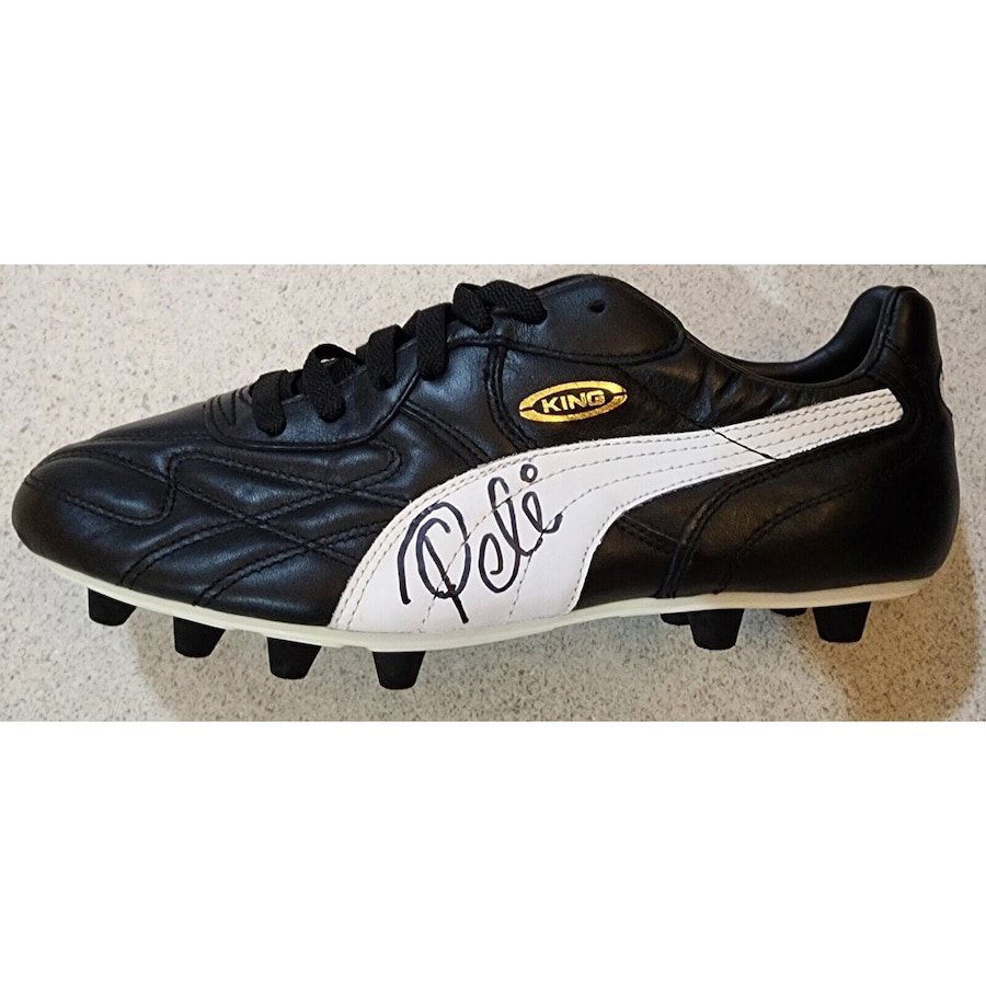 Brazil Pele Authentic Signed Soccer Puma King Cleat Boot Auto PSA DNA ITP COA (1 of 1)