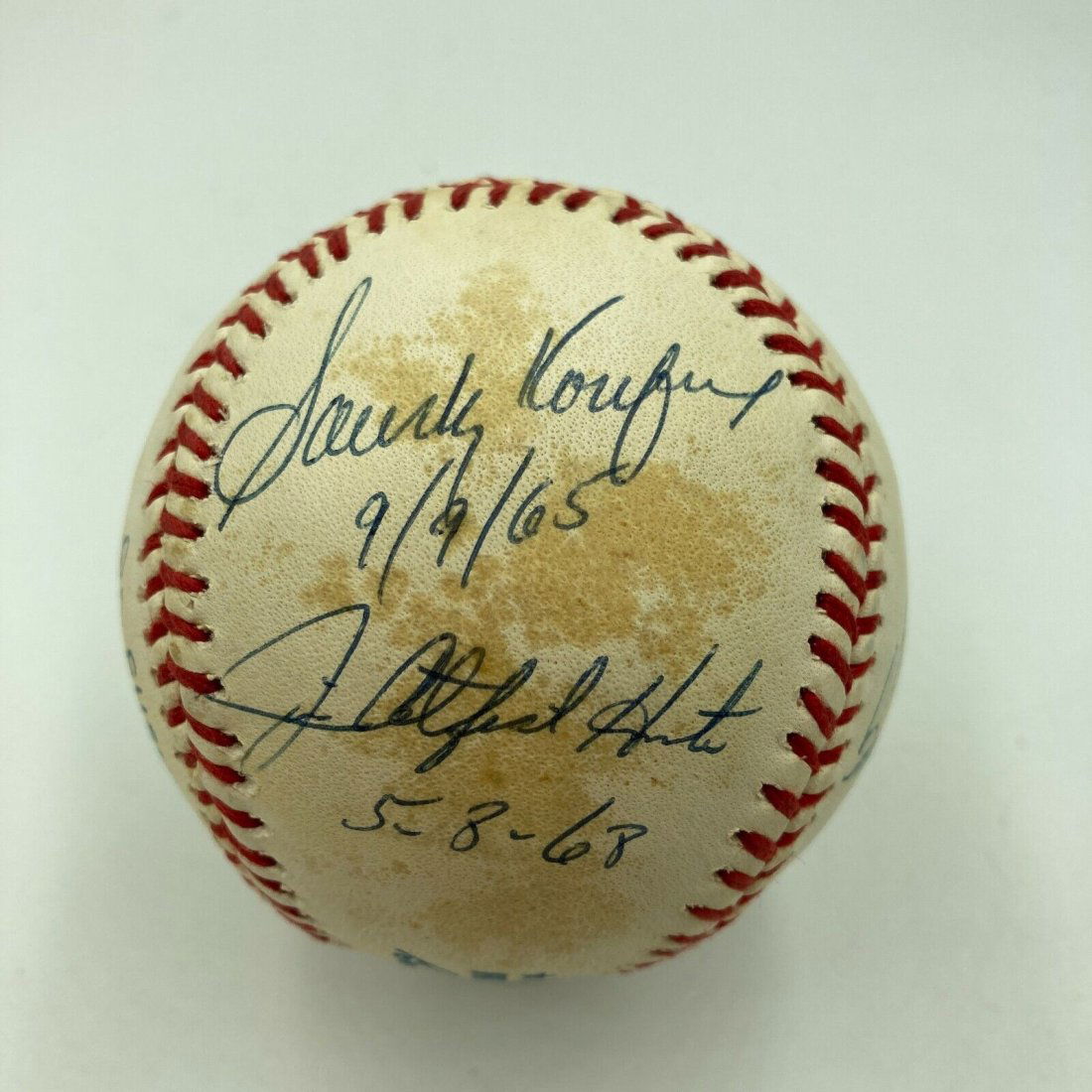 Sandy Koufax Perfect Game Pitchers Signed Inscribed Baseball With JSA COA (1 of 4)