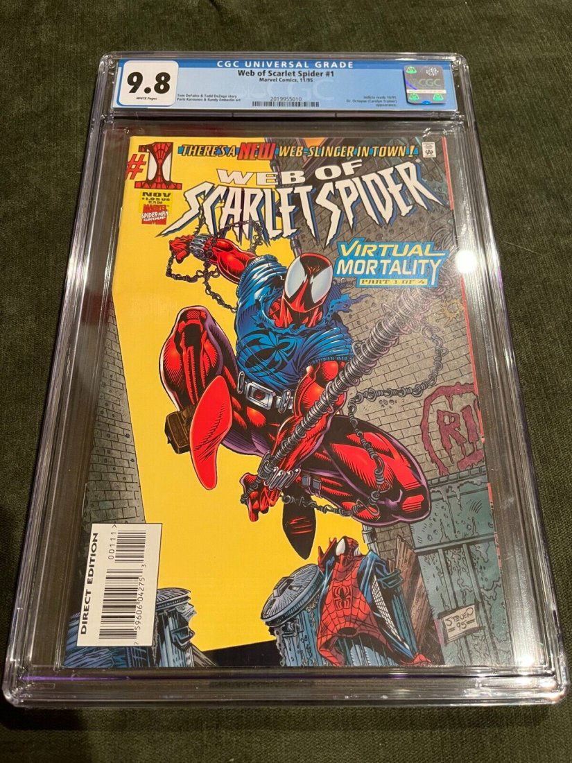 Web of Scarlet Spider 1 CGC 9.8 Clone Saga. Rare! (1 of 1)