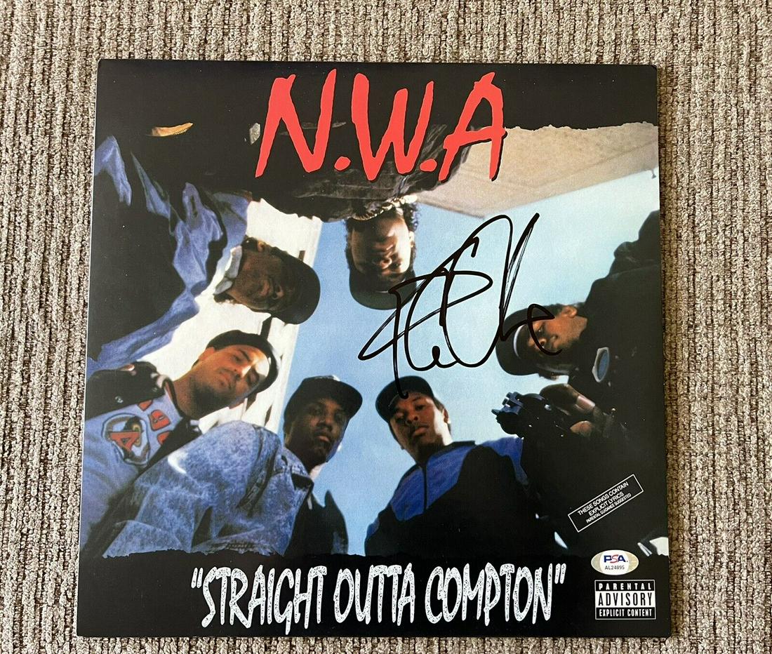 Ice Cube Signed NWA "Straight Outta Compton" Vinyl Record (PSA COA) (1 of 1)