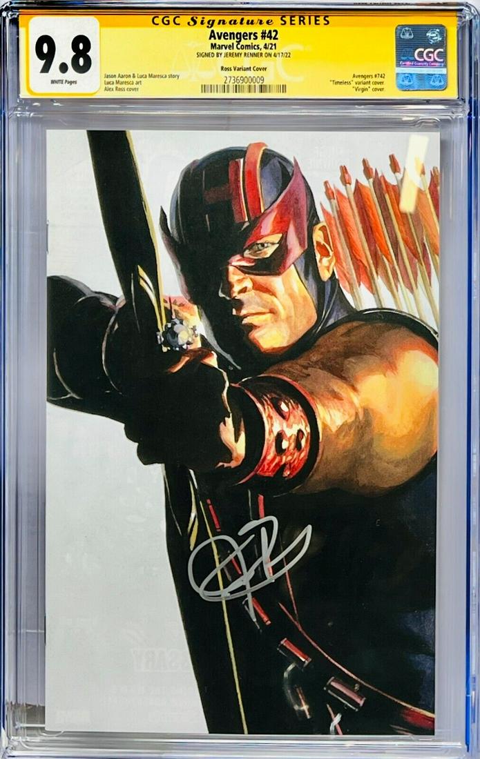 Jeremy Renner Signed CGC SS 9.8 Avengers #42 (1 of 1)