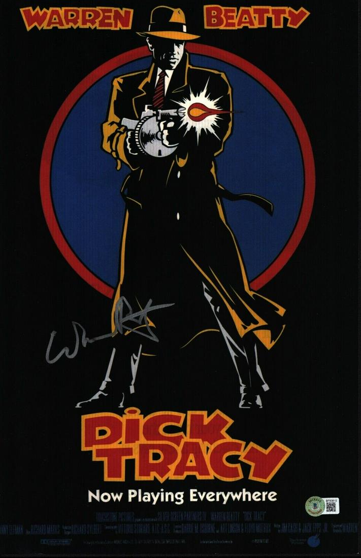Warren Beatty Autographed Dick Tracy (11x17) Movie Poster Photo (COA) (1 of 1)