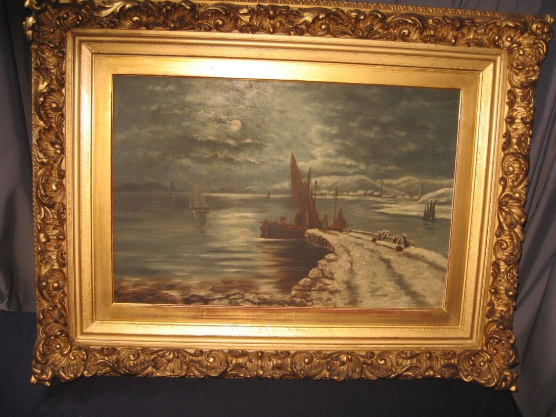 Art Antique Oil Painting 1800S ORIGINAL FRAMED (1 of 1)