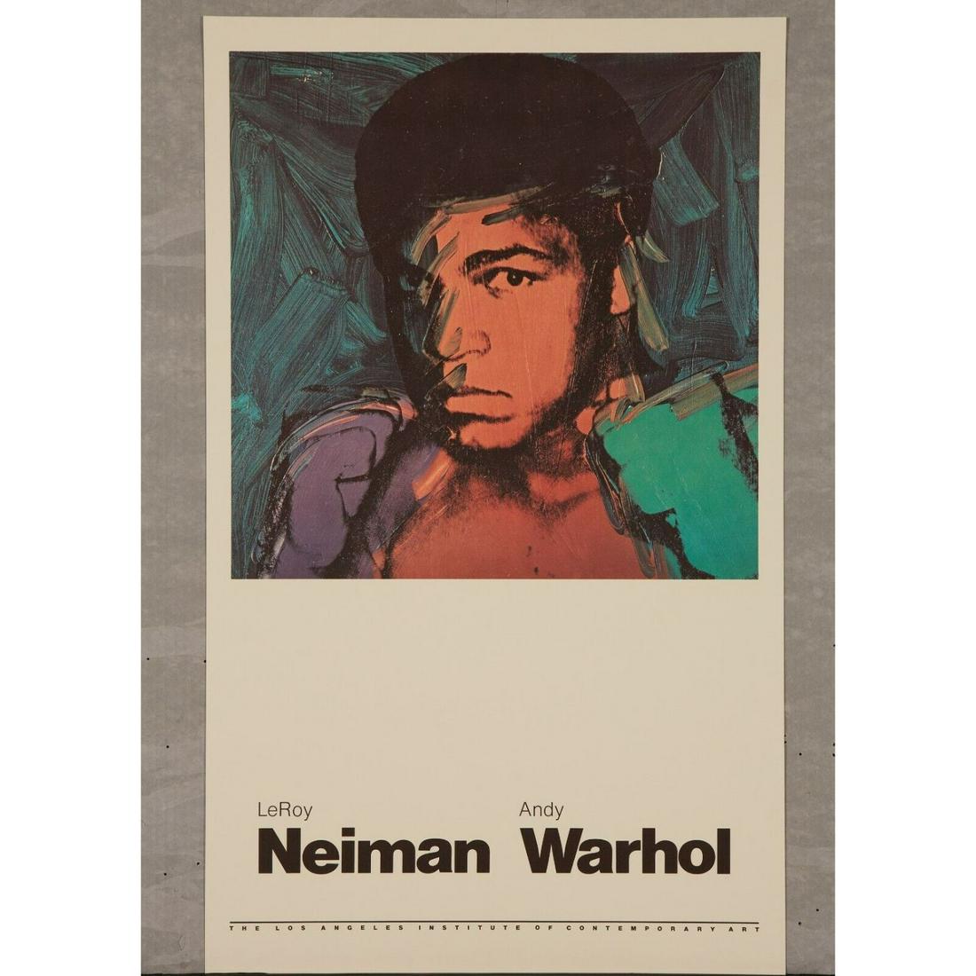 Andy Warhol Rare Vintage 1981 Poster, Ali, Neiman and Warhol L.A.I.C.A (1 of 1)