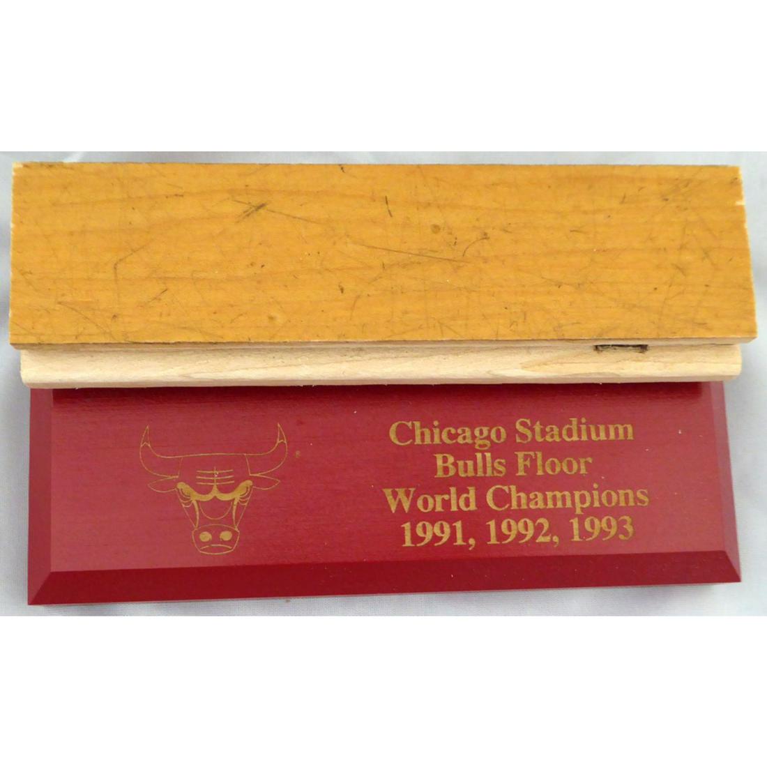 Chicago Bulls Game Used 1.5x6 Blonde Hardwood Floor Piece Michael Jordan Stock #123770 (1 of 1)