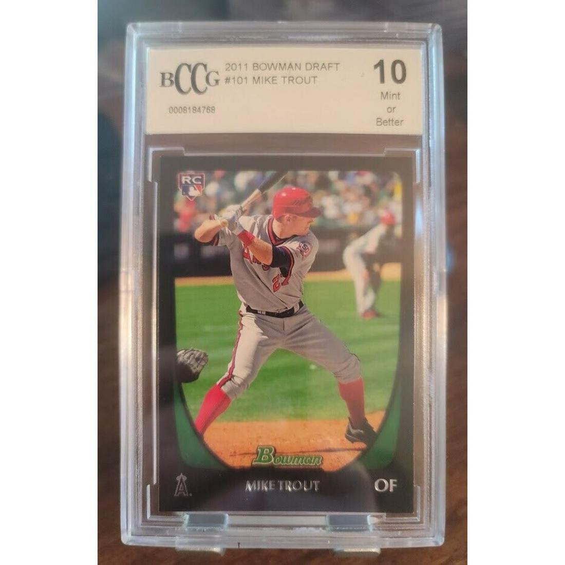 2011 BOWMAN DRAFT #101 MIKE TROUT ROOKIE BCCG 10 (1 of 1)