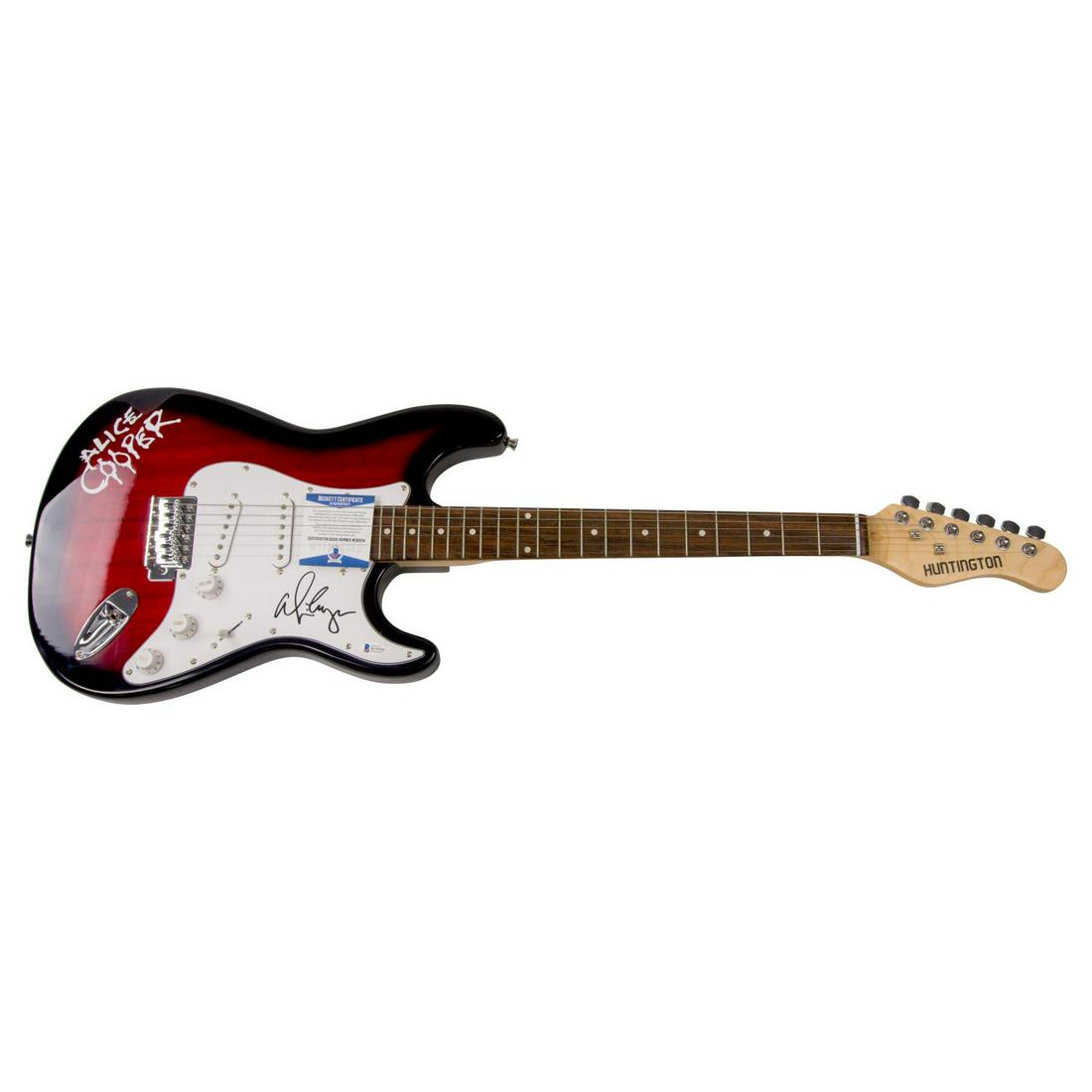 Alice Cooper Signed Red Electric Guitar (BAS COA) (1 of 1)