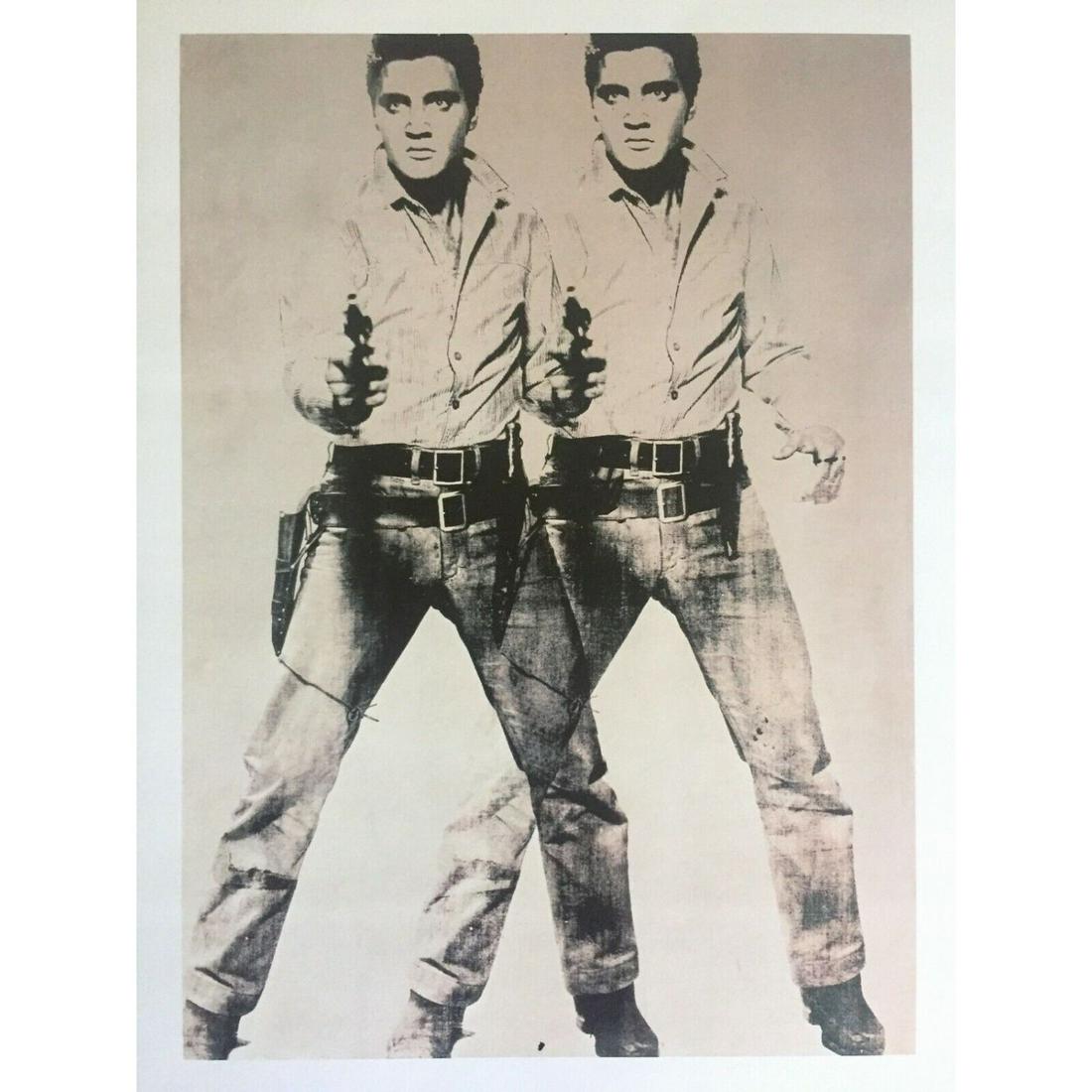 ANDY WARHOL ESTATE RARE VTG 1989 COLLECTOR'S LITHOGRAPH PRINT " TWO ELVIS " 1963 (1 of 1)