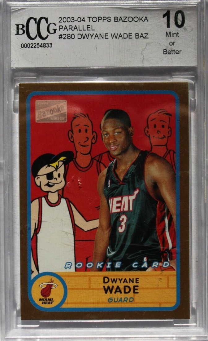 DWAYNE WADE BCCG 10 ROOKIE 2003 TOPPS BAZOOKA PARALLEL MIAMI HEAT BASKETBALL (1 of 1)