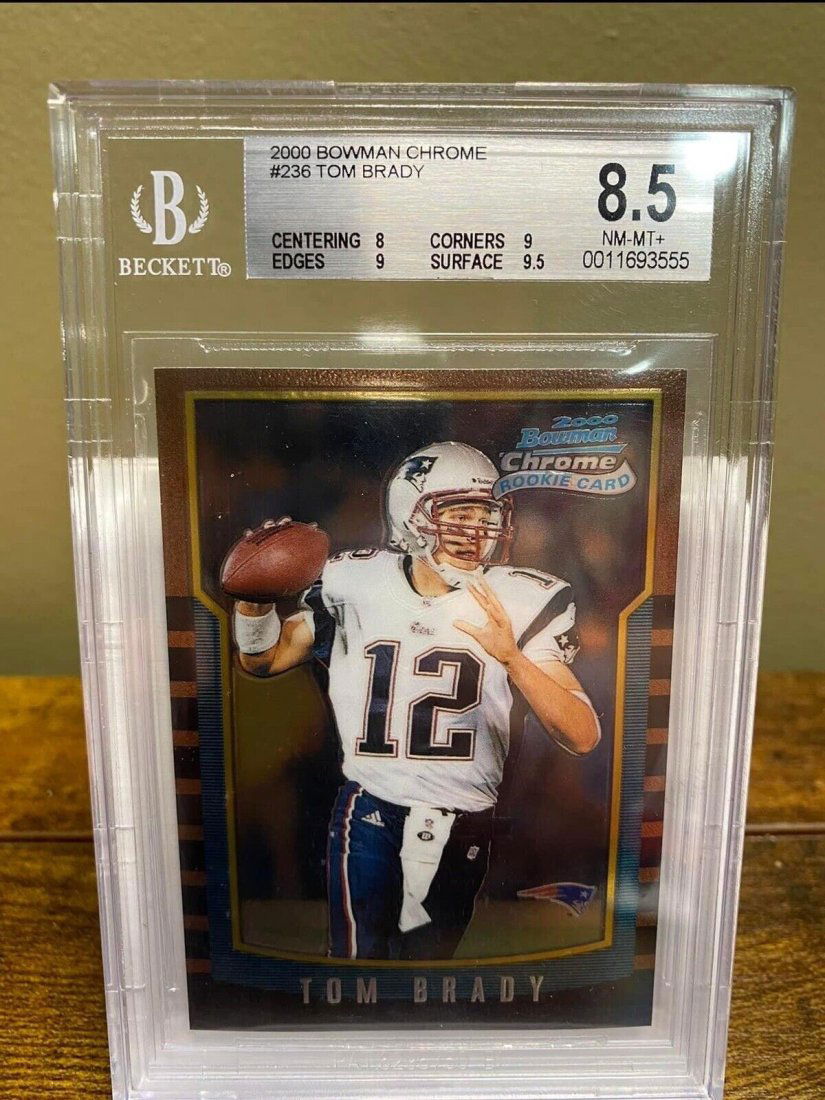 2000 Bowman Chrome #236 Tom Brady Rookie Card BGS 8.5 NM MINT+ w TWO 9 & One 9.5 (1 of 1)