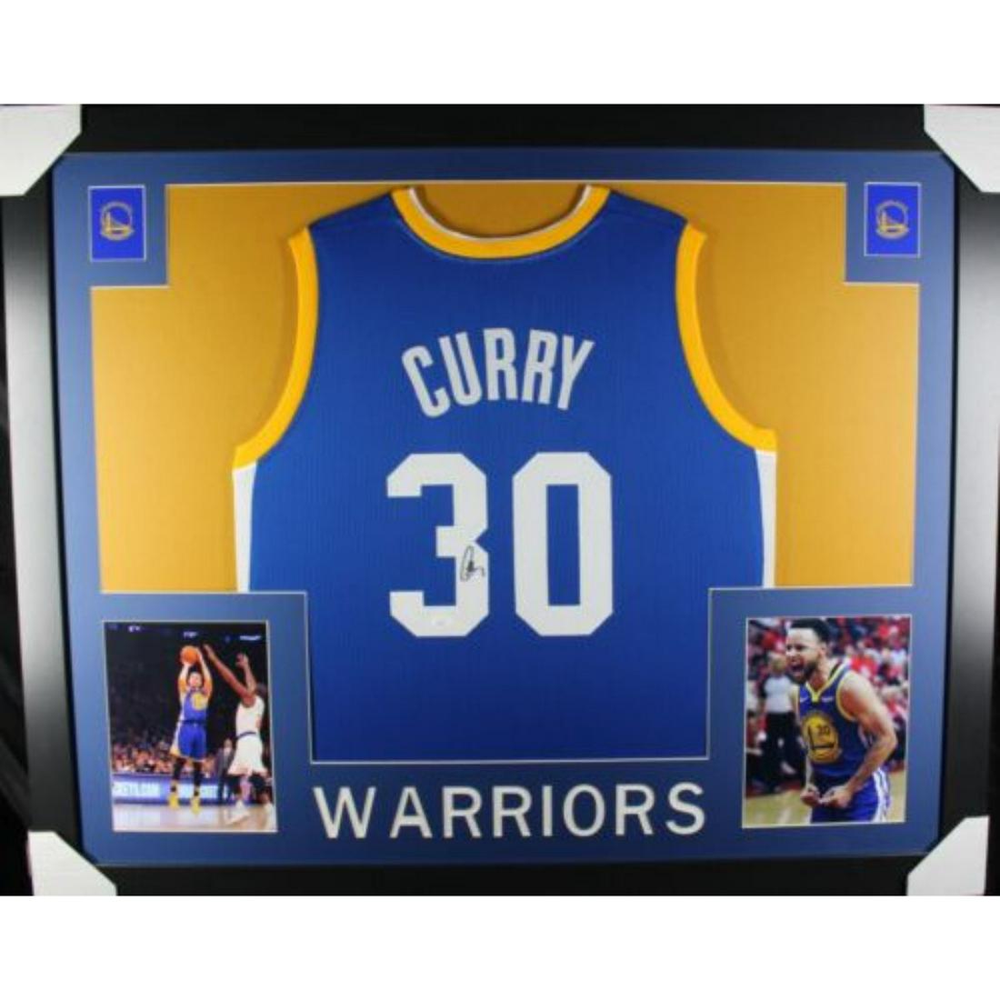 STEPHEN CURRY Signed/Autographed Custom Jersey in 35x43 Frame - JSA (1 of 1)