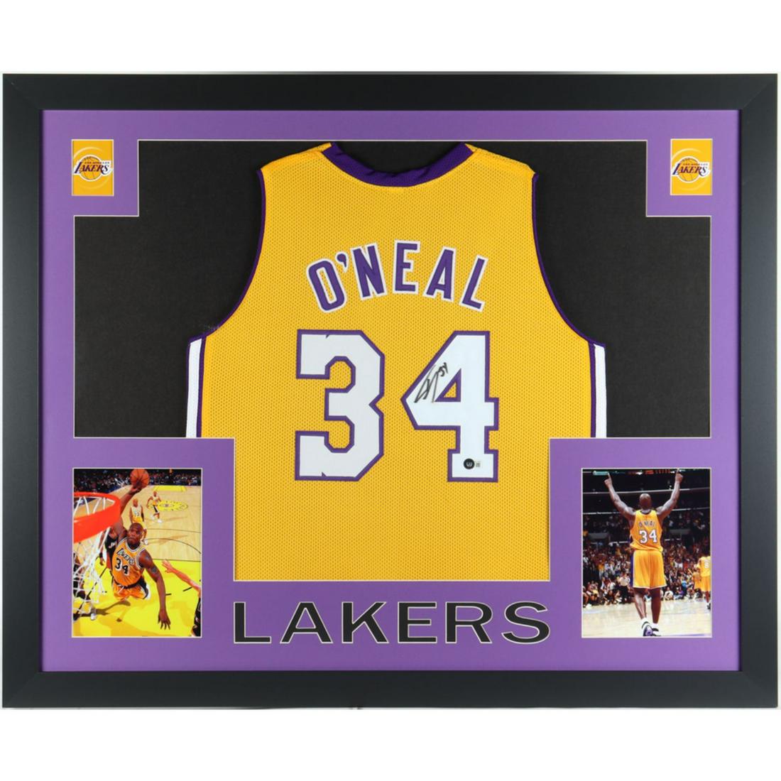 Shaquille O'Neal Signed Custom Framed Jersey Display (Beckett) (1 of 1)