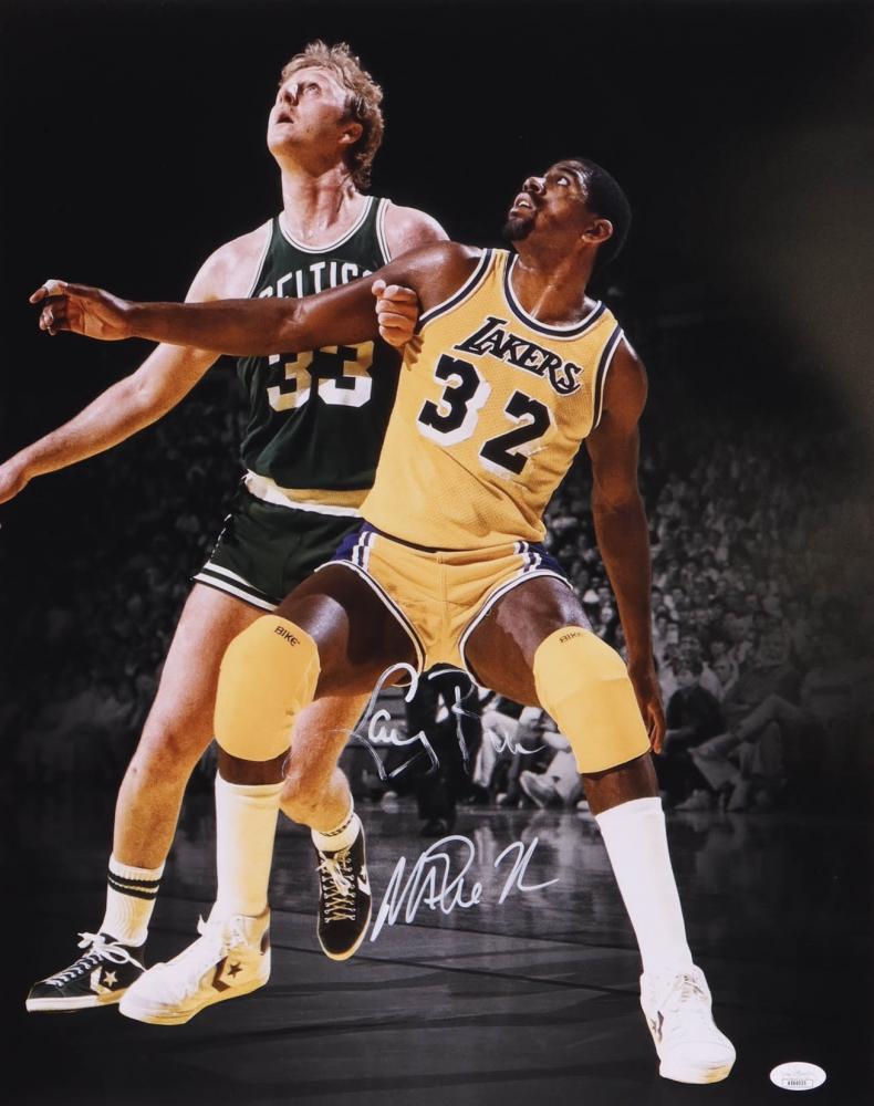 Magic Johnson & Larry Bird Signed 16x20 Photo (JSA) (1 of 1)