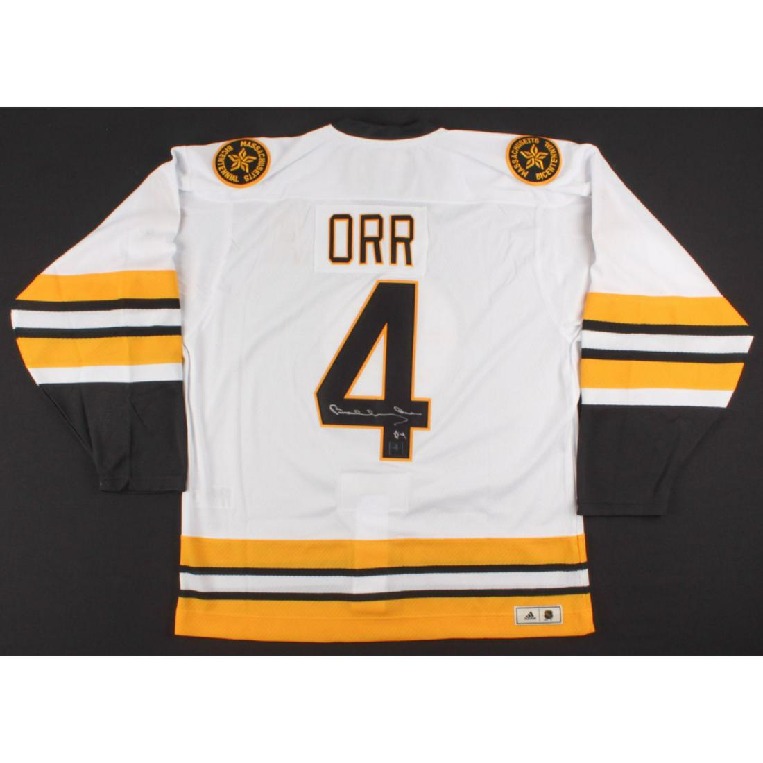 Bobby Orr Signed Adidas 1975-1976 Throwback Bruins Jersey (Orr) (1 of 2)
