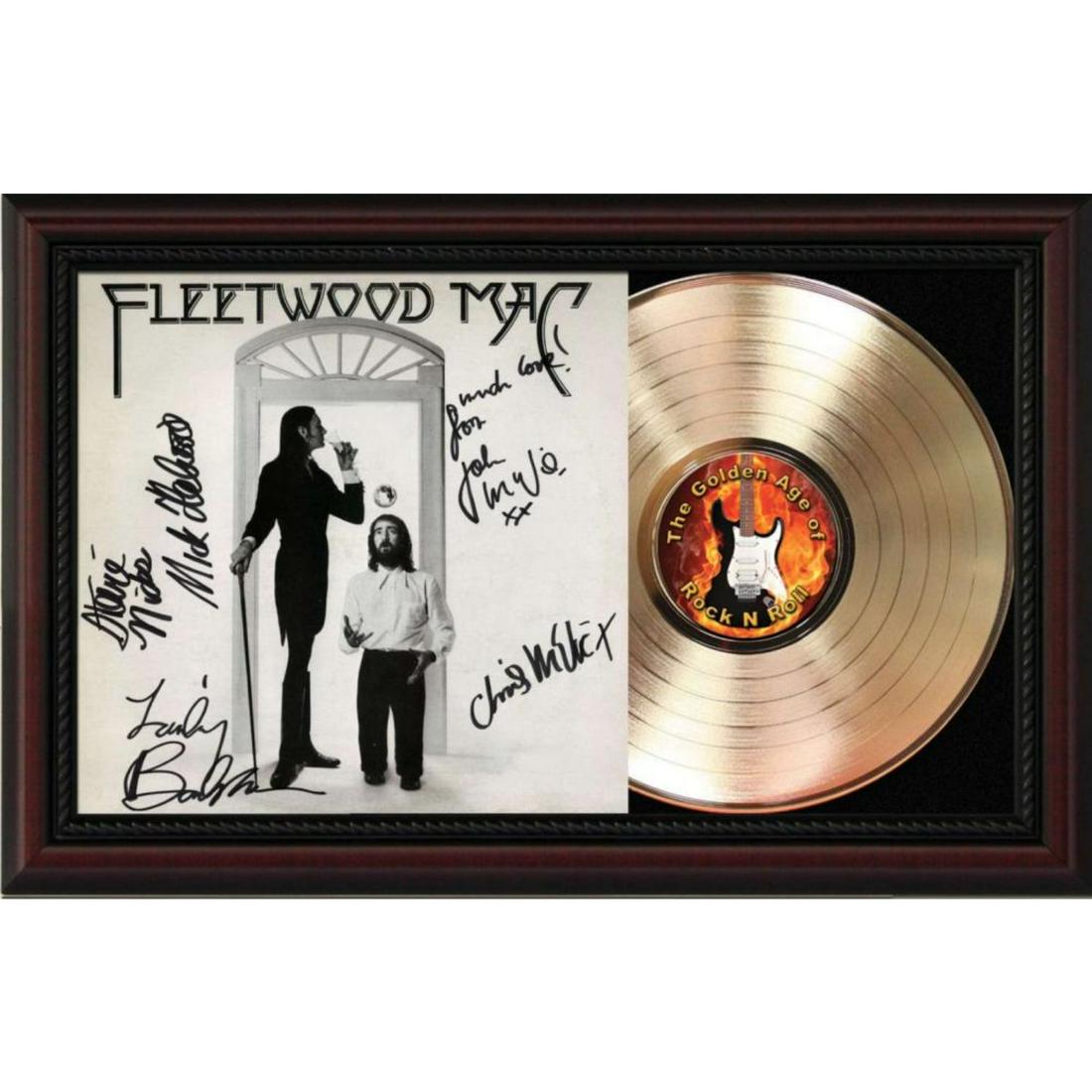 Fleetwood Mac Cherry Wood Stunning Gold LP Record Framed Signature Display M4 (1 of 1)