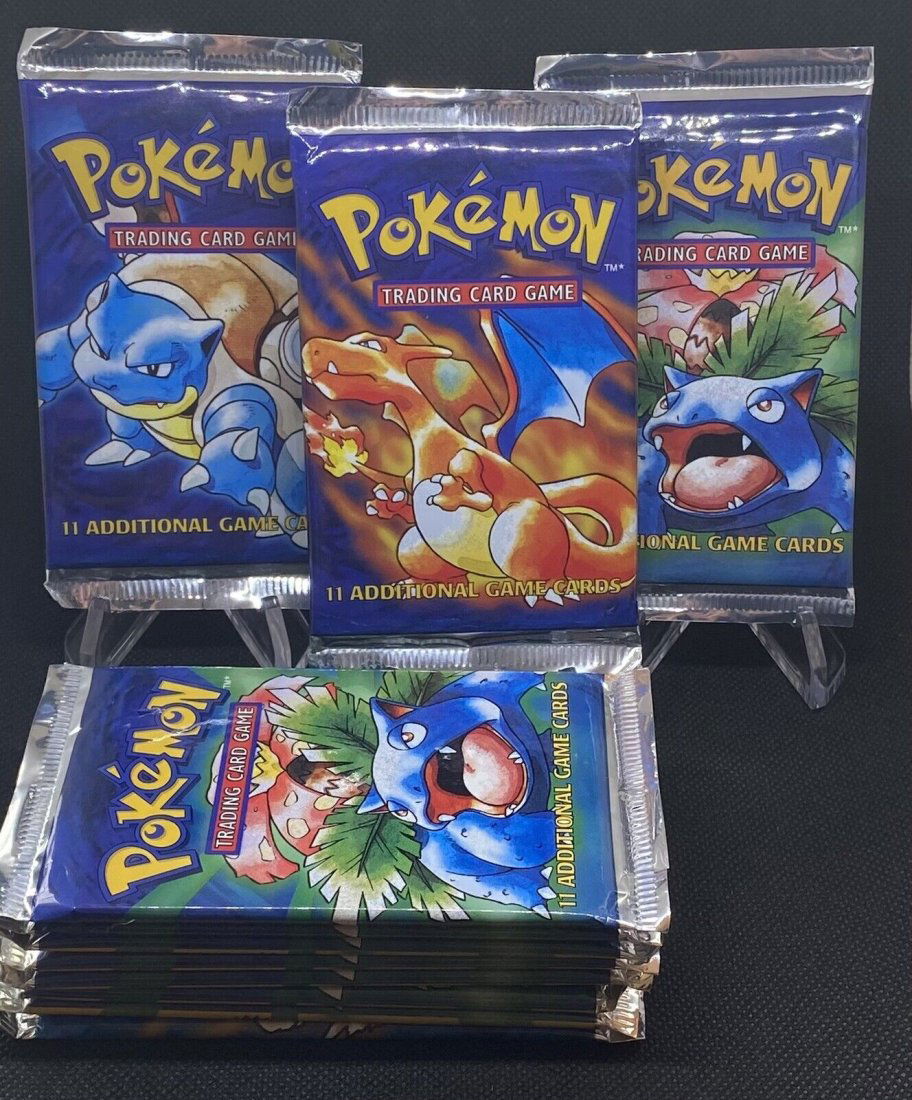 One (1) 1999 Pokemon Base Set Unlimited Booster Pack Sealed, Unopened (1 of 1)