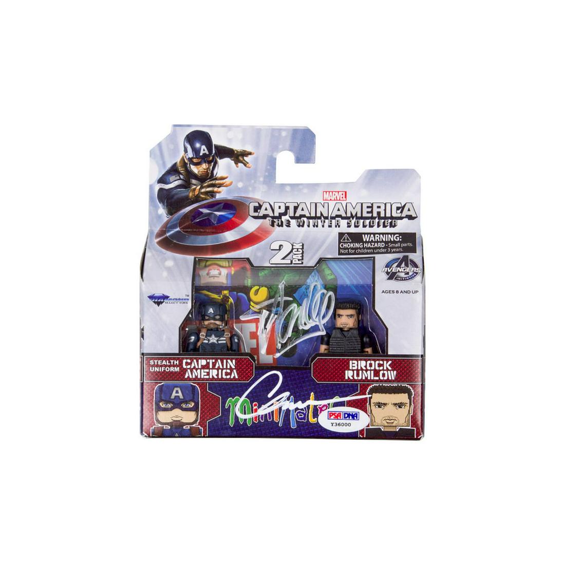 DUAL SIGNED!! Captain America Minifigure 2-Pack Stan Lee And Chris Evans Signed PSA/DNA and Beckett (1 of 1)