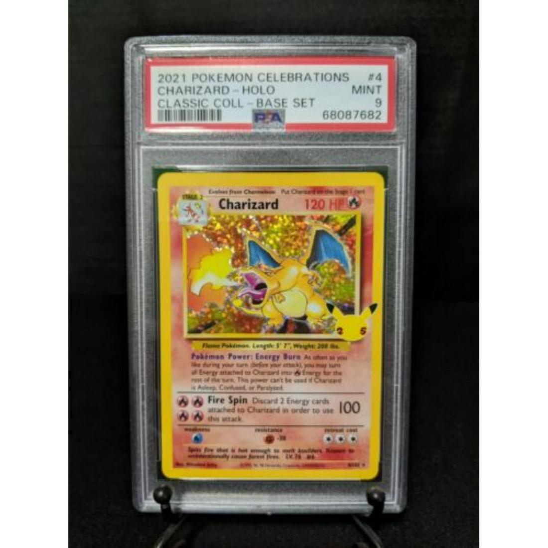 2021 Pokemon Celebrations Charizard Holo 4/102 Classic Collection PSA 9 MINT (1 of 1)