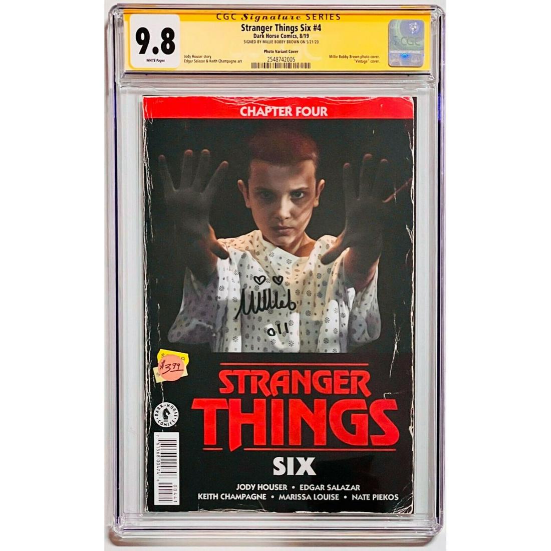 Millie Bobby Brown Signed CGC SS Stranger Things Six #4 Comic (1 of 1)