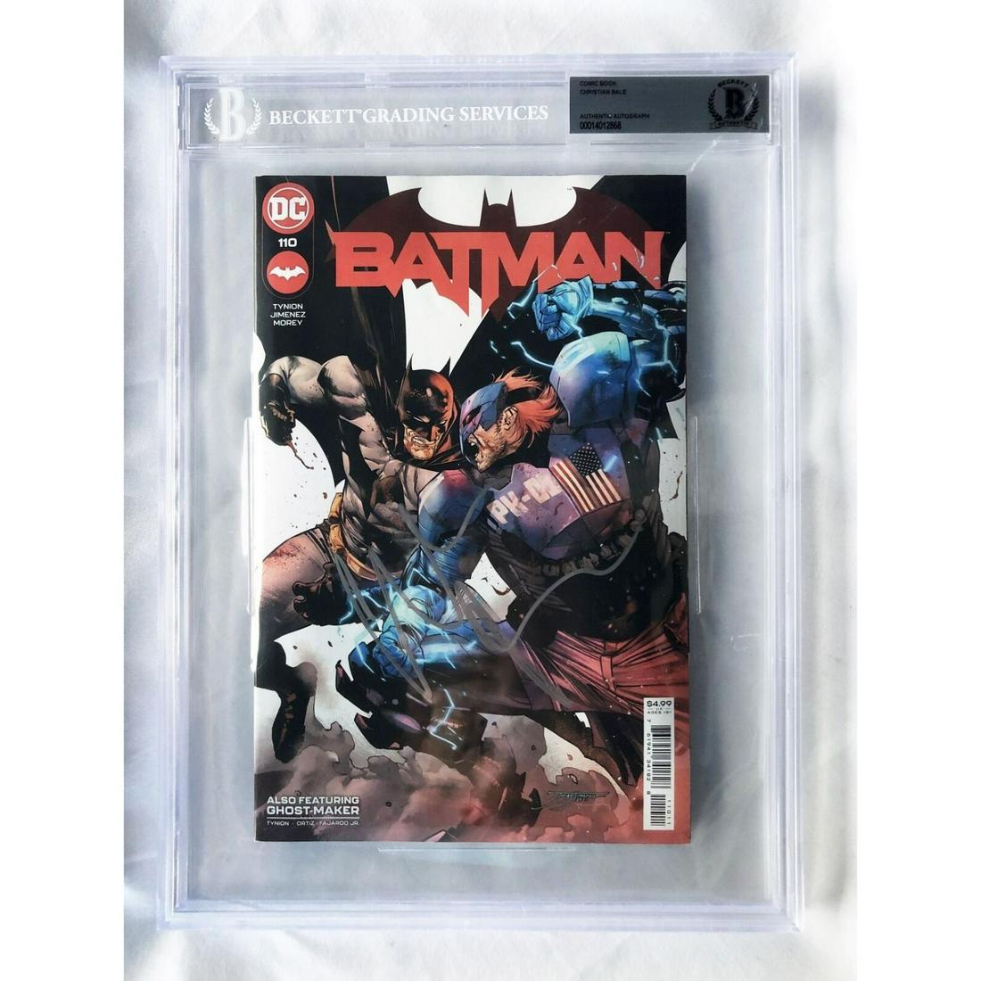 Christian Bale Signed Batman Comic Book (Beckett) (1 of 1)