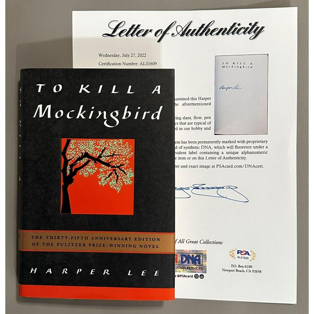 Harper Lee Signed ~ To Kill A Mockingbird ~ 35th Anniversary Edition Book ~ LOA (1 of 1)