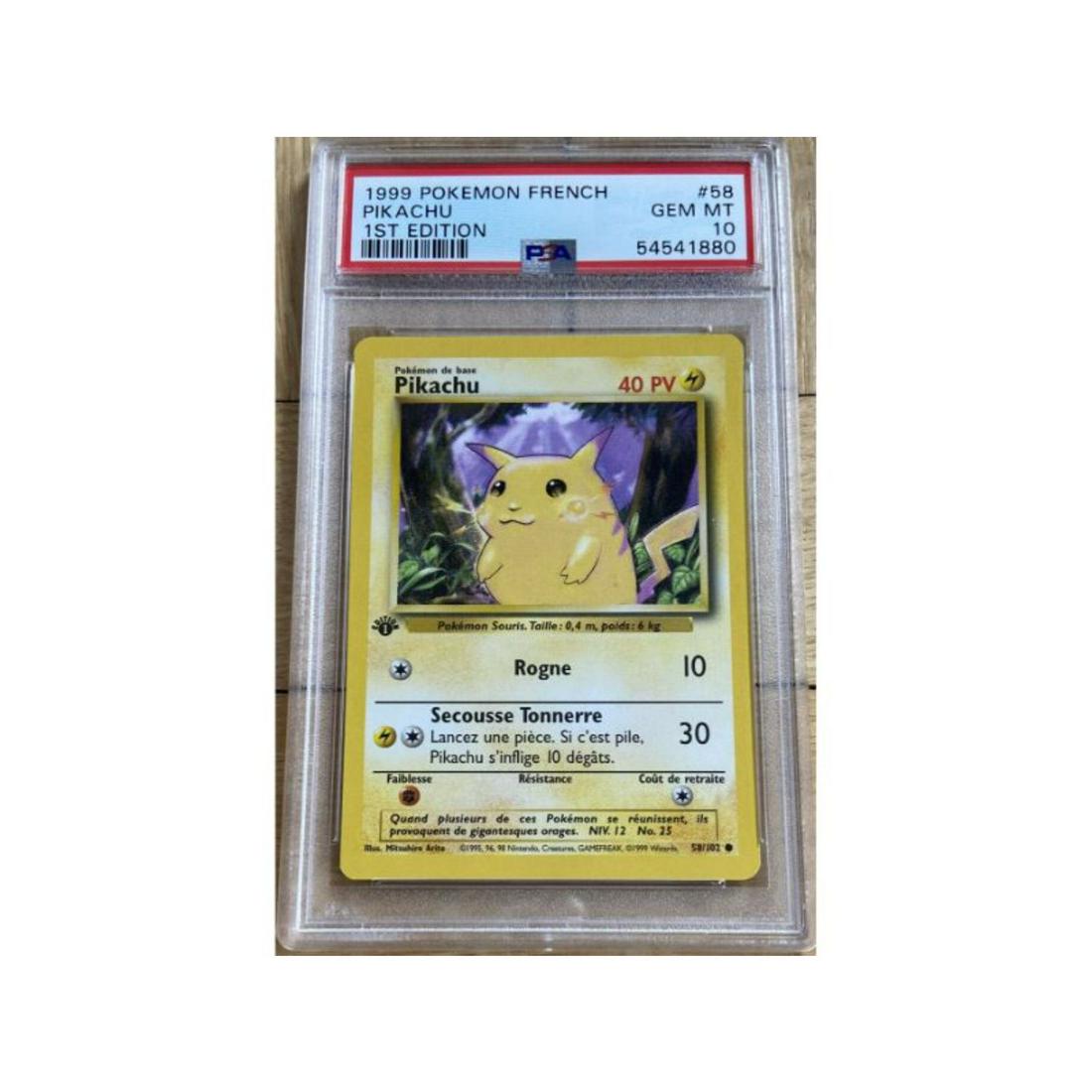 1999 Pokemon 1st Edition French Pikachu 58 PSA 10: 1999 Pokemon 1st Edition French Pikachu 58 PSA 10
