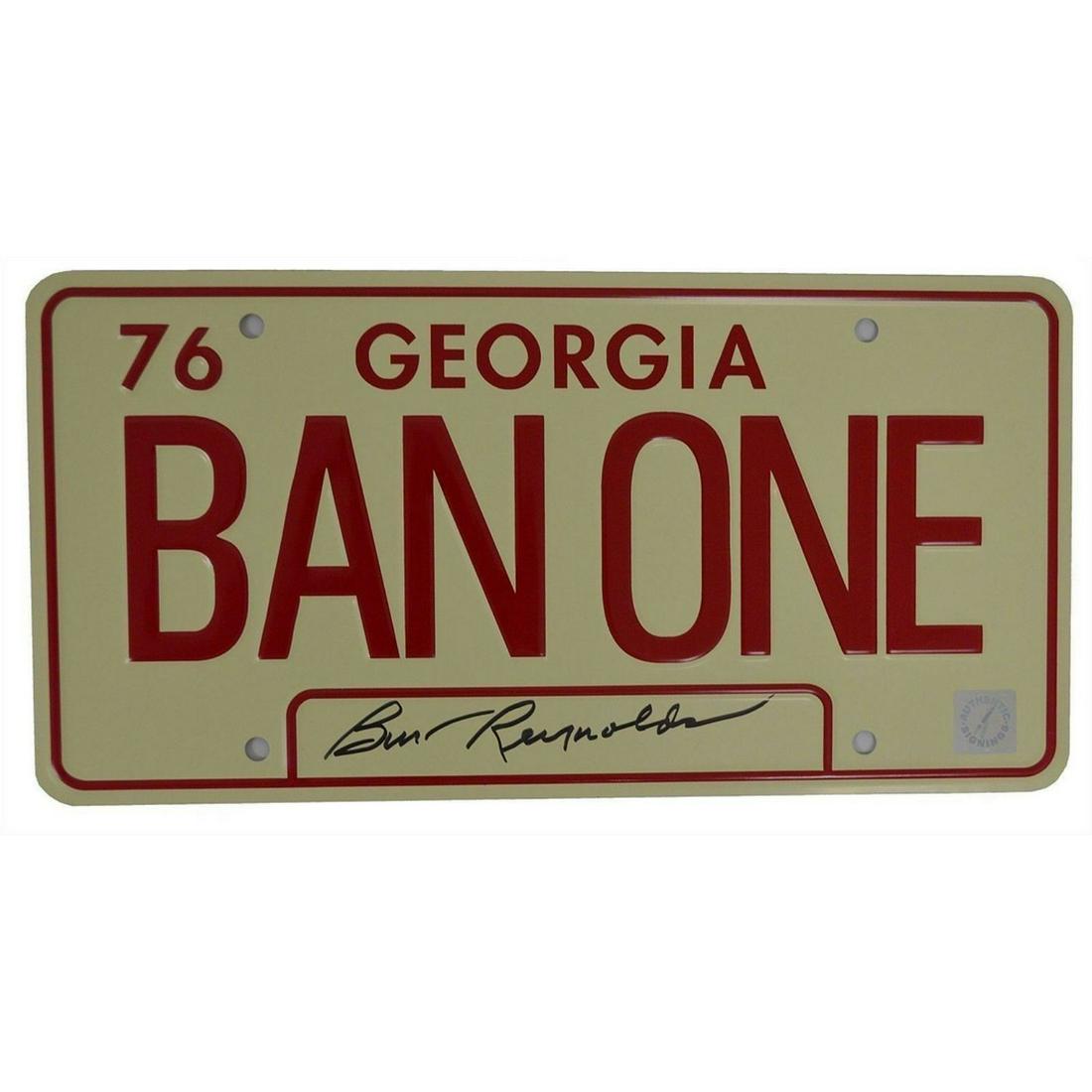 Burt Reynolds Autographed BAN ONE Georgia Smokey Bandit License Plate ASI Proof (1 of 1)
