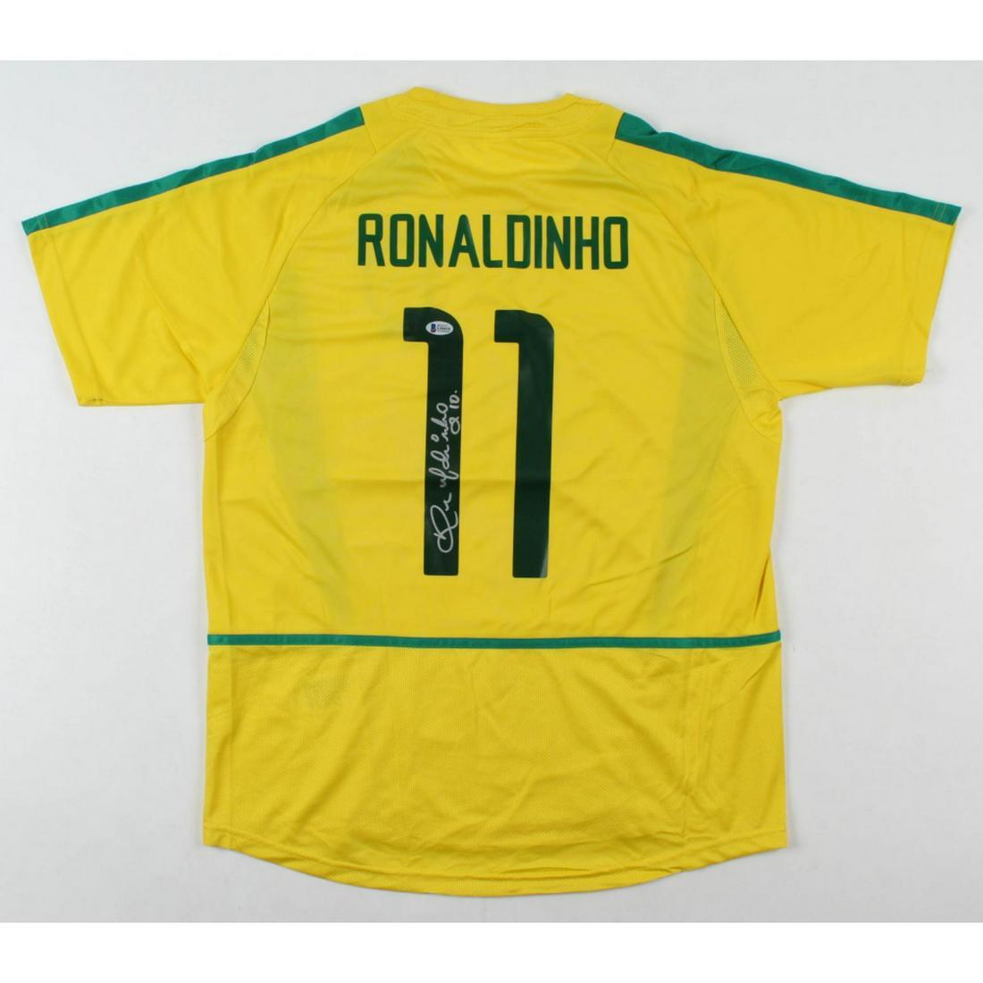 Ronaldinho hand signed brazil Jersey BAS COA (1 of 1)