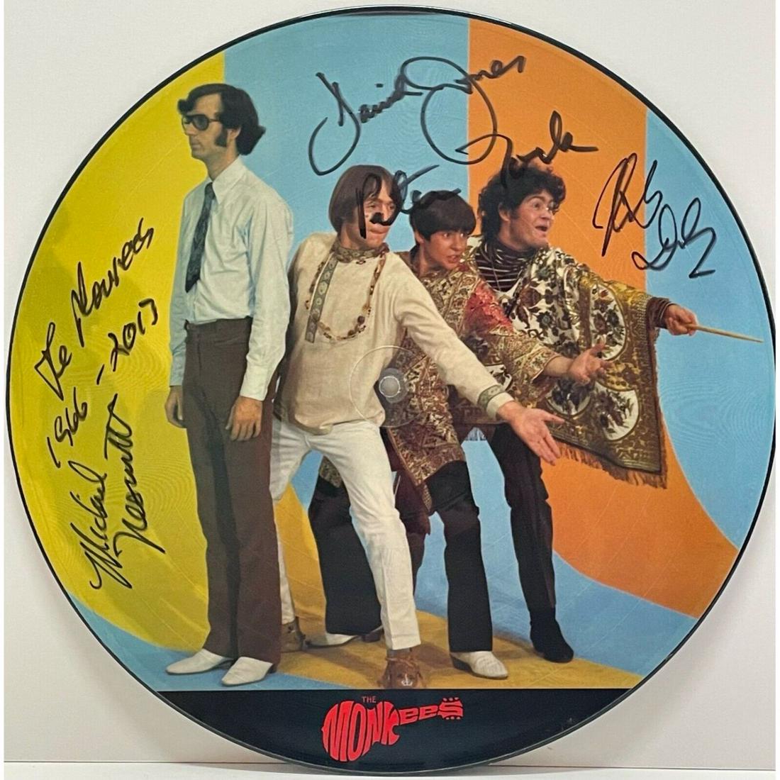 THE MONKEES Signed Autograph Picturedisc DAVY JONES NESMITH TORK DOLENZ (COA) (1 of 2)