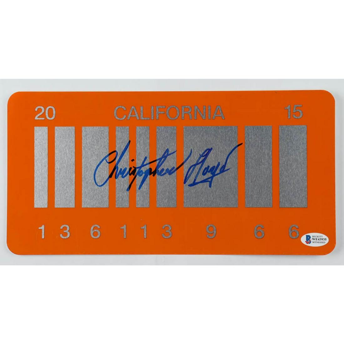 Christopher Lloyd Signed "Back to the Future Part II" California License Plate (Beckett COA) (1 of 1)