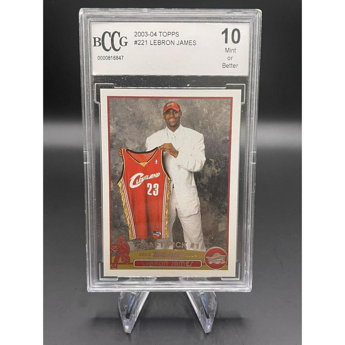 2003-04 Topps #221 Lebron James Rookie BCCG 10 (1 of 1)