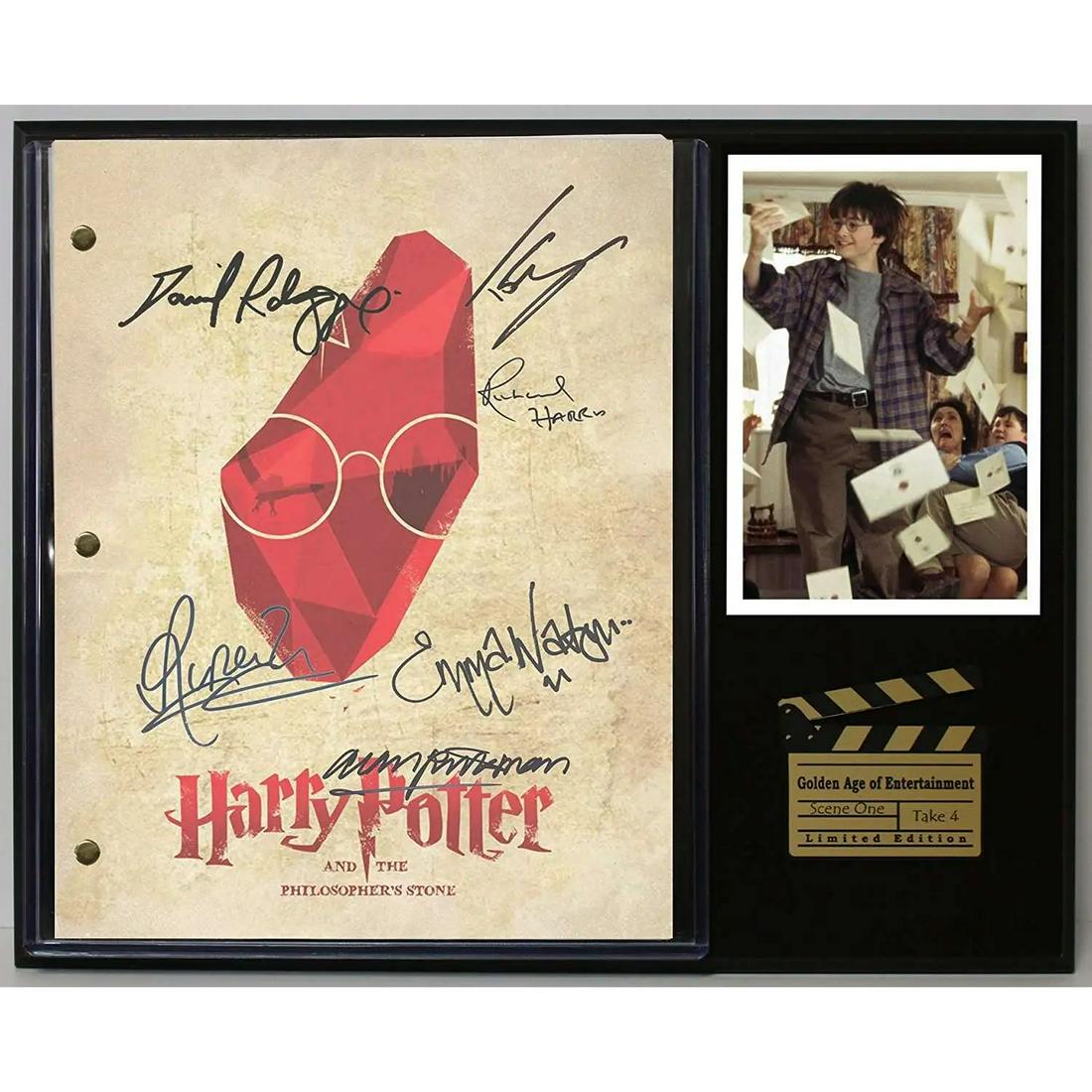 Harry Potter The Sorcerers Stone Limited Edition Reproduction Replica Movie Script Cinema Display (1 of 1)