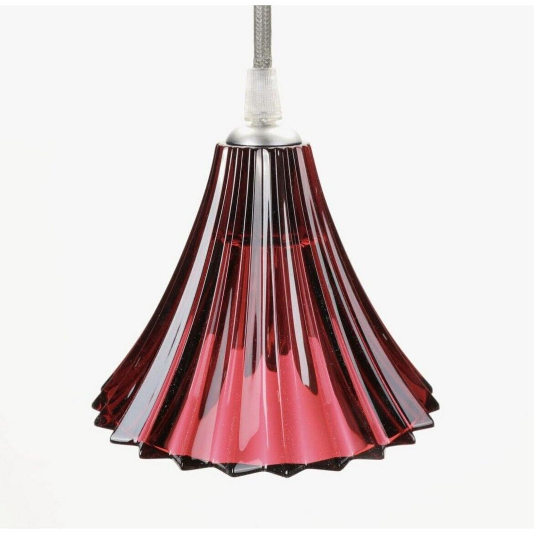 Baccarat Crystal Mille Nuits Pendant Light Fixture Red (1 of 4)
