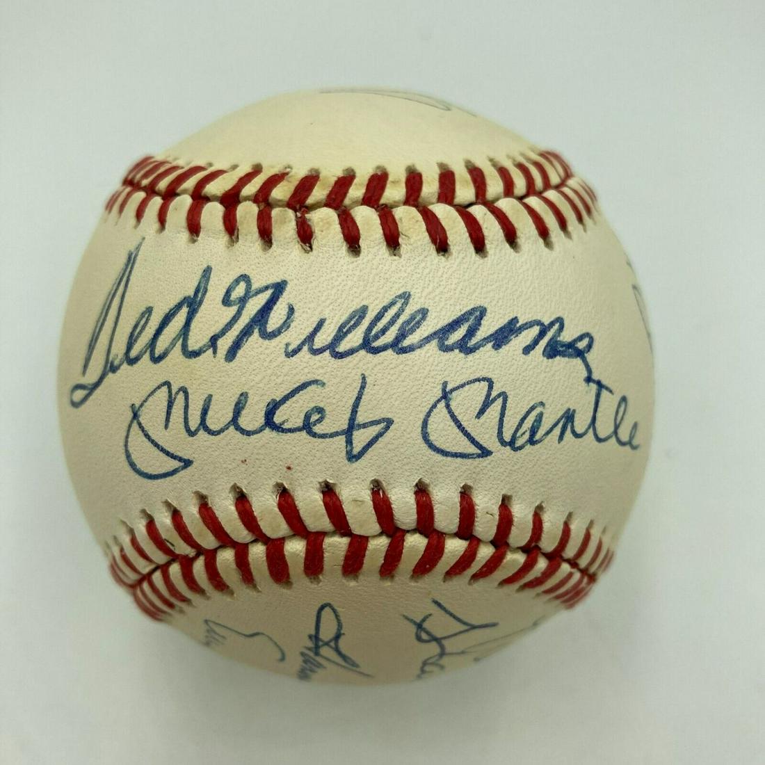 Mickey Mantle Ted Williams Willie Mays 500 Home Run Club Signed Baseball JSA (1 of 4)