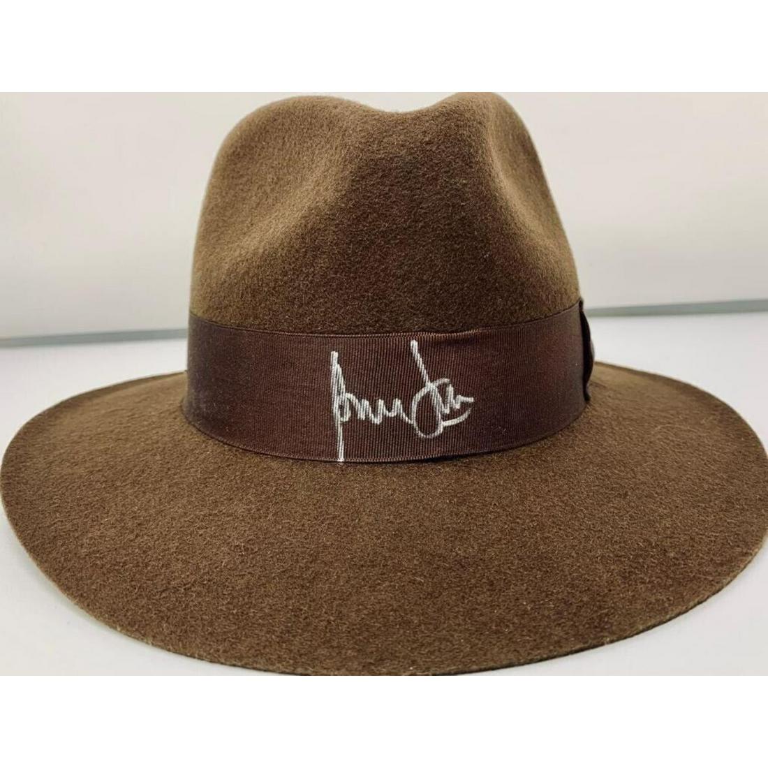 Harrison Ford Indiana Jones Signed Fedora Hat Signed BAS Beckett Witnessed COA (1 of 3)