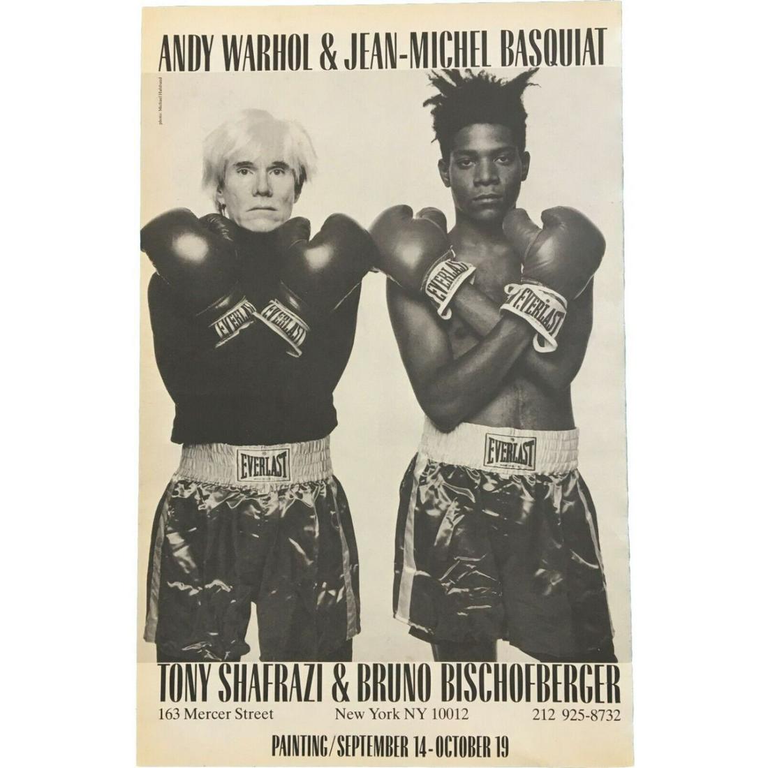 Original Vintage Basquiat Warhol 1985 Gallery Opening Advertisment Boxing Poster (1 of 1)