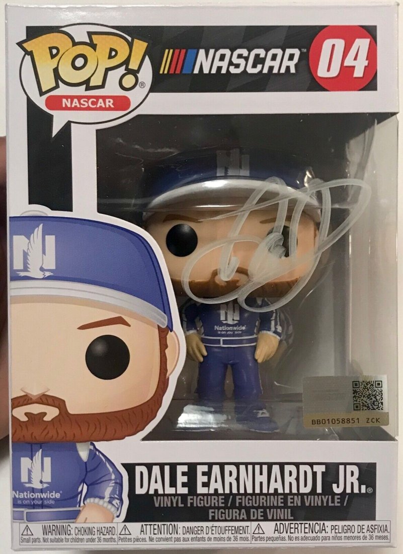 Dale Earnhardt Jr. Signed Nascar Funko Pop #04 (PSA COA): Dale Earnhardt Jr. Signed Nascar Funko Pop #04 (PSA COA)