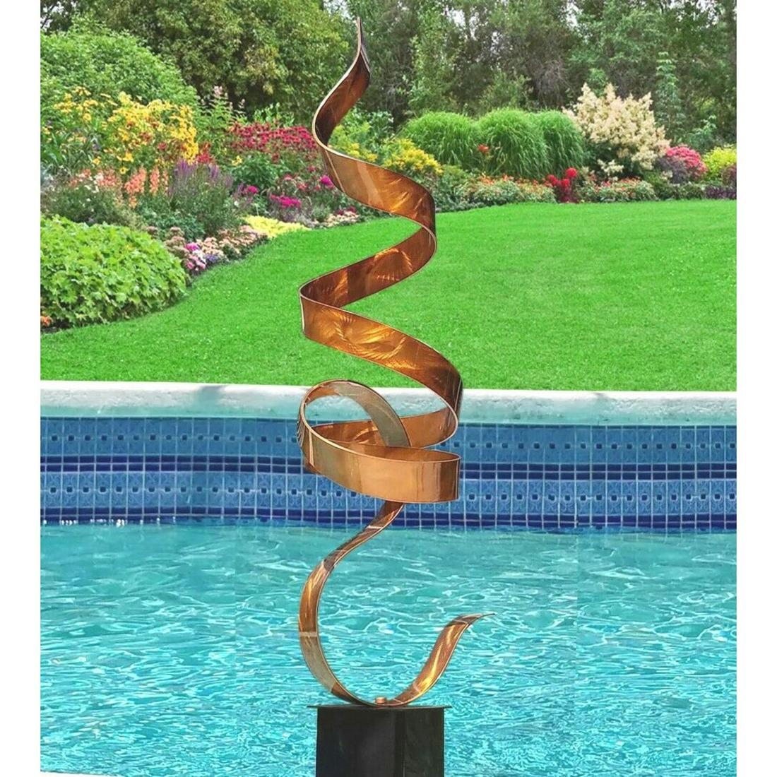 Copper Metal Sculpture - New Abstract Home And Garden Statue - Office Decor (1 of 2)