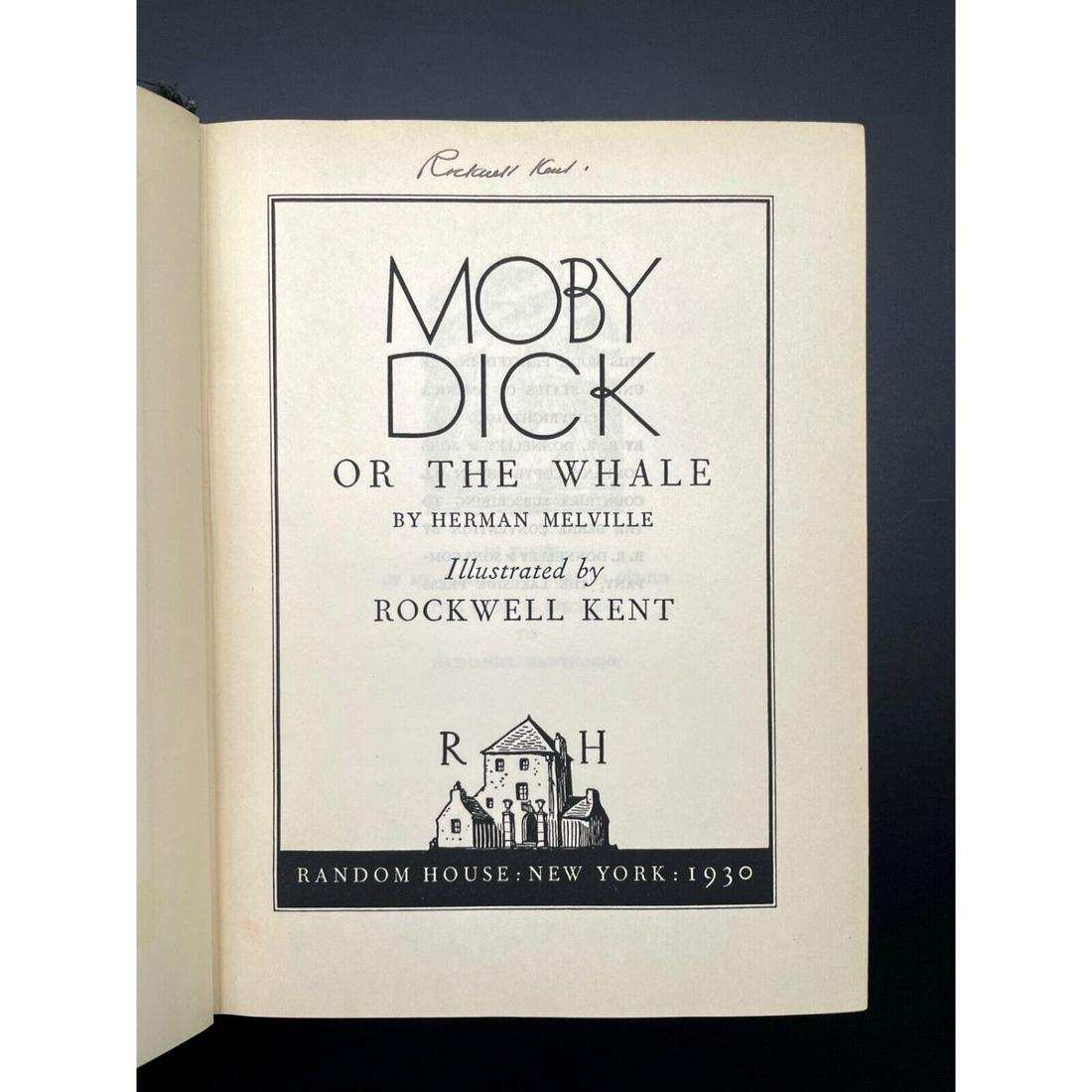 Rockwell Kent Signed 1st Edition Moby Dick Book: Rockwell Kent Signed 1st Edition Moby Dick Book