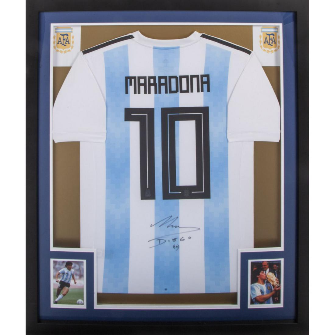 DIEGO MARADONA SIGNED ARGENTINA SHIRT WITH COA (1 of 1)