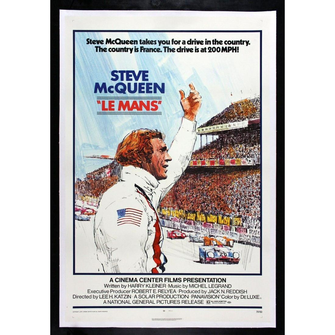 LE MANS 1971 STEVE MCQUEEN LEMANS RACING AUTO MOVIE POSTER (1 of 1)
