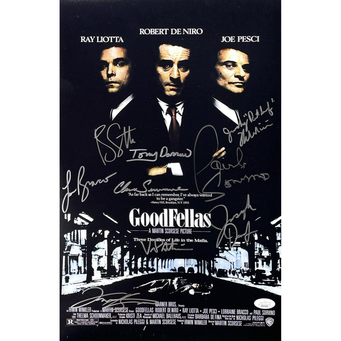 GoodFellas Cast Signed 11x17 Movie Poster Photo With 9 Signatures (JSA COA) (1 of 1)