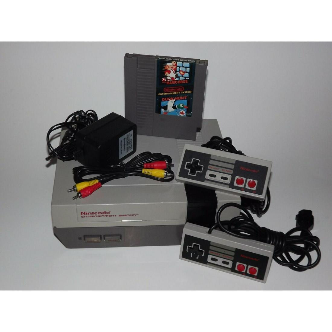 Nintendo NES Video Game Console Bundle With 2 Controllers + Super Mario Game (1 of 1)
