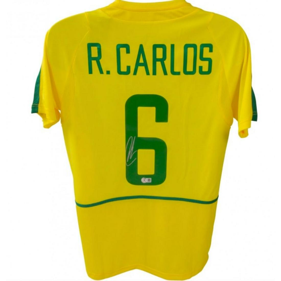Roberto Carlos Signed Brazil Jersey (Beckett) (1 of 2)