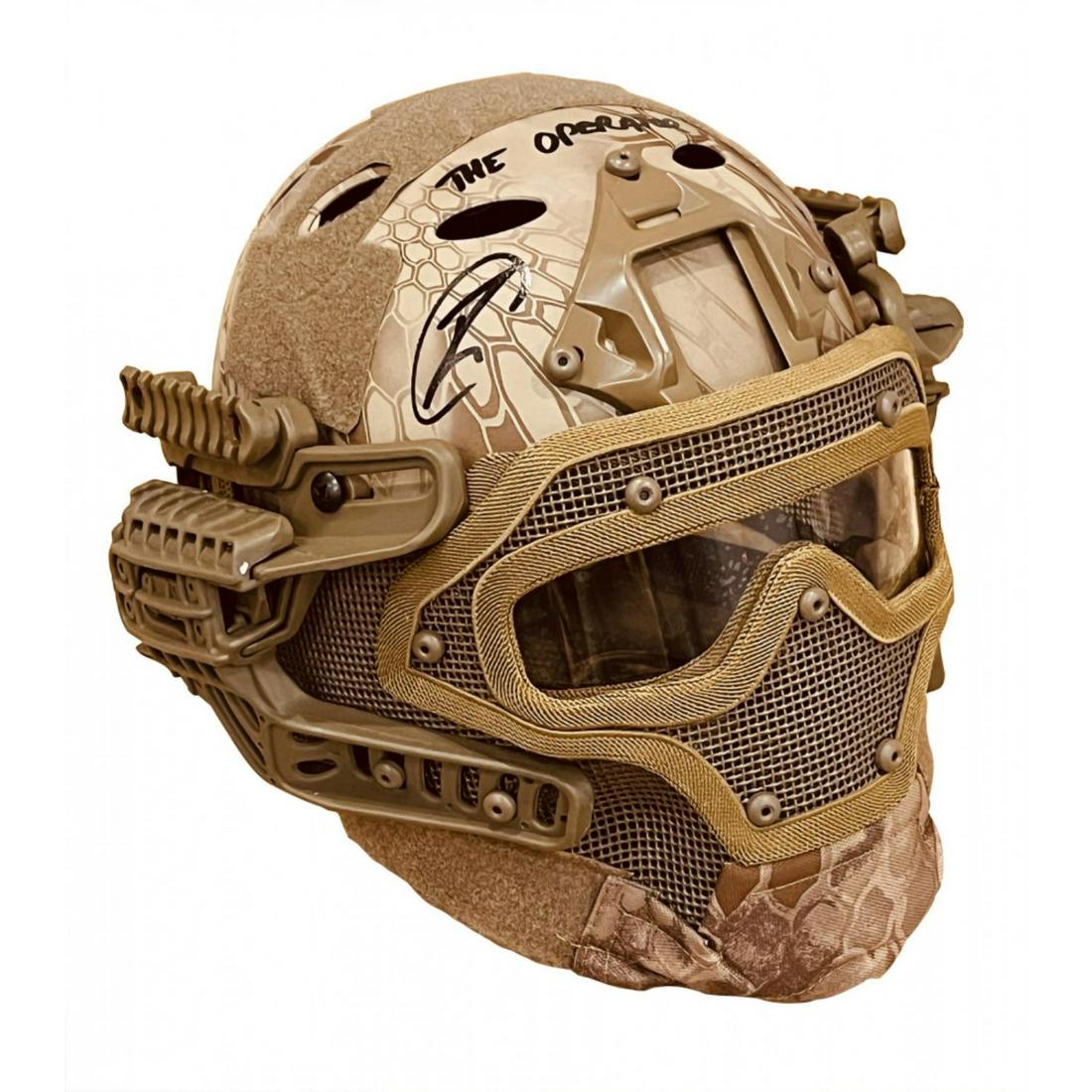 Robert O'Neill Signed Navy SEAL Desert Python Tactical Helmet Inscribed "The Operator" (PSA) (1 of 2)